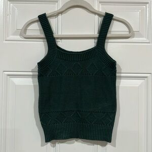 NWT sleeveless sweater, forest green, XS